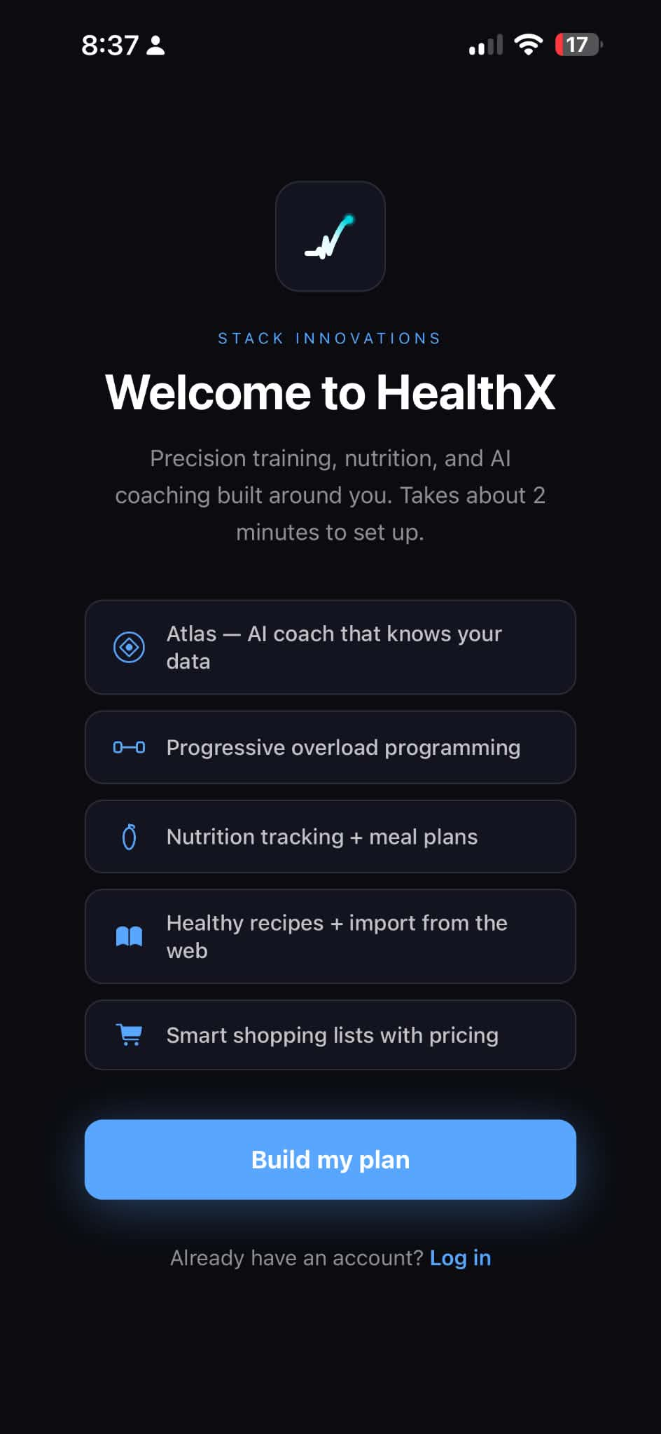 HealthX welcome